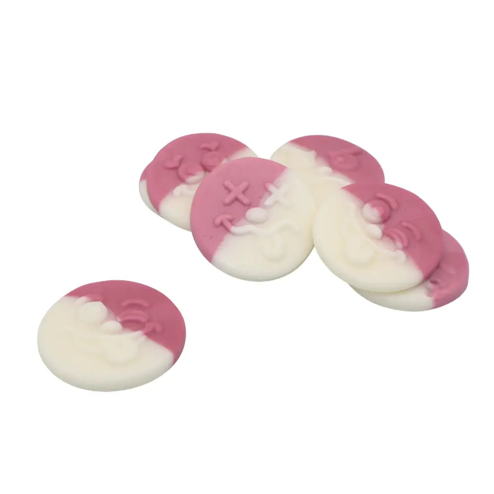 Vanilla & Raspberry Foam Smileys